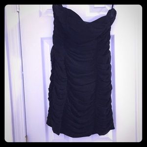 Black strapless dress